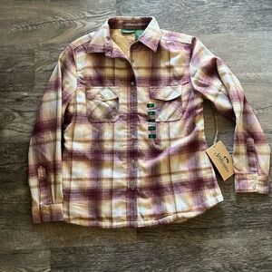 Stillwater Plaid Shirt in Purple and Cream
